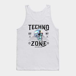 TECHNO - Techno Zone Skull (Black) Tank Top